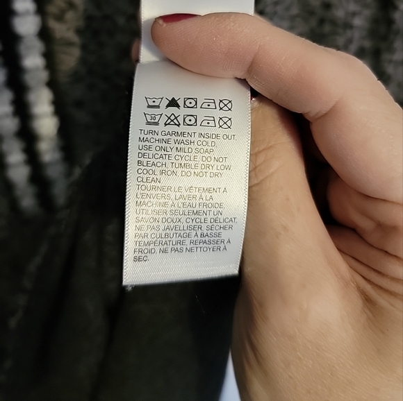 Lucky Brand 3/4 Sleeve Top, Plus Size 1x, Black And White with Embroidery - Picture 7 of 11